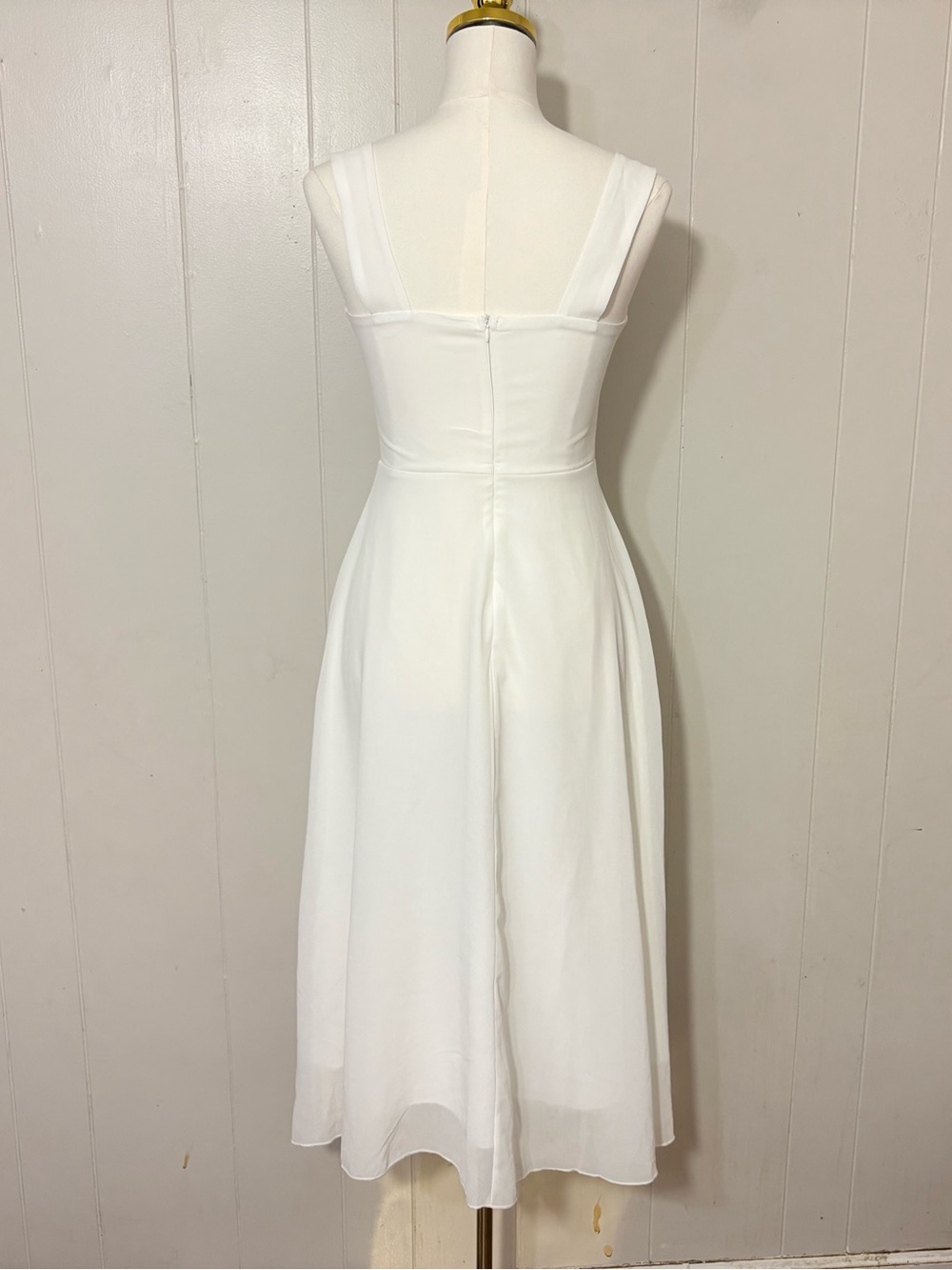 Commense Semi Sheer Cami Long Midi Dress White Size XS NWT - Picture 3 of 10